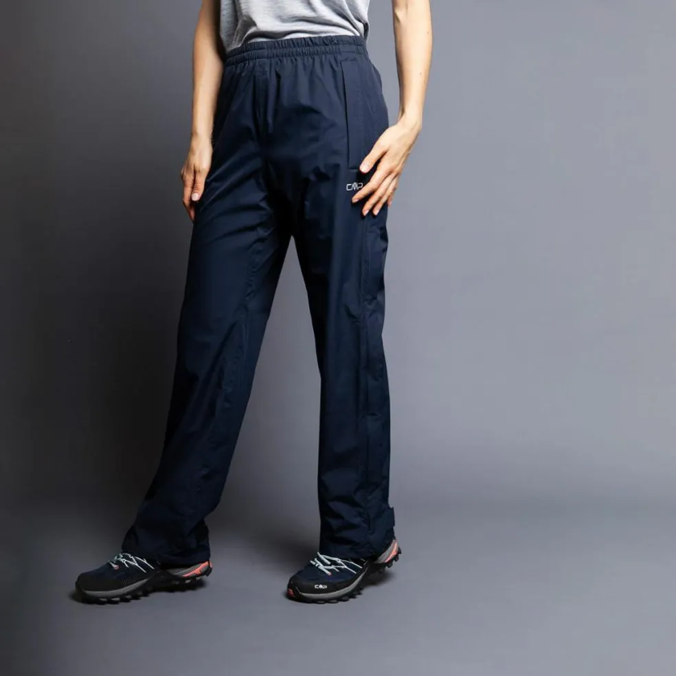 Pantaloni antipioggia ripiegabili da donna con mesh