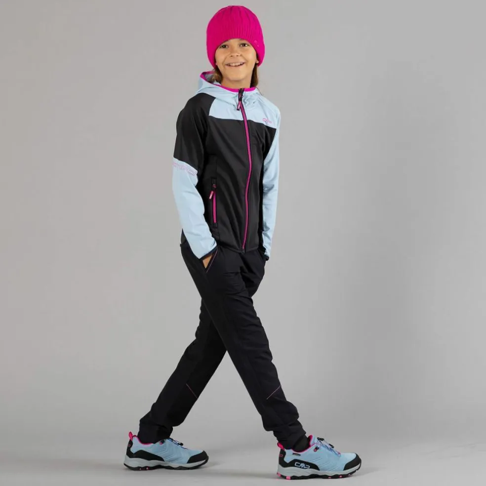 Pantaloni da bambina in poliestere elasticizzato