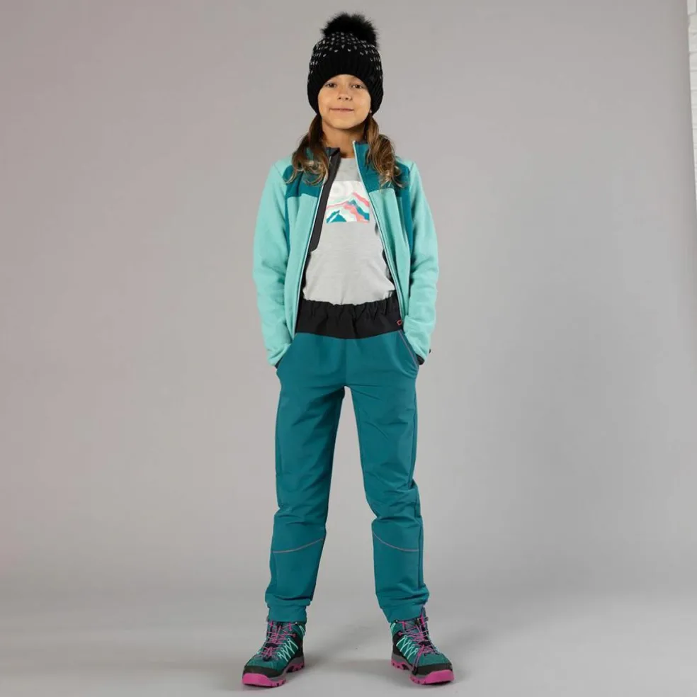 Pantaloni da bambina in poliestere elasticizzato