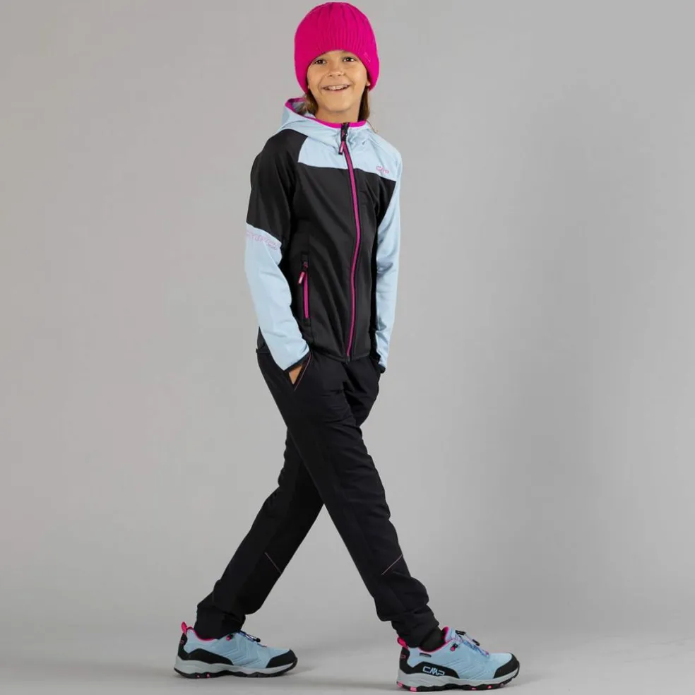 Pantaloni da bambina in poliestere elasticizzato