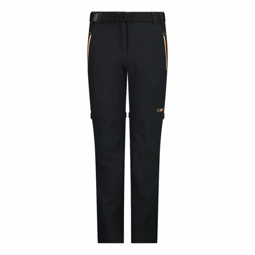 Pantaloni da bambina zip-off tessuto elasticizzato