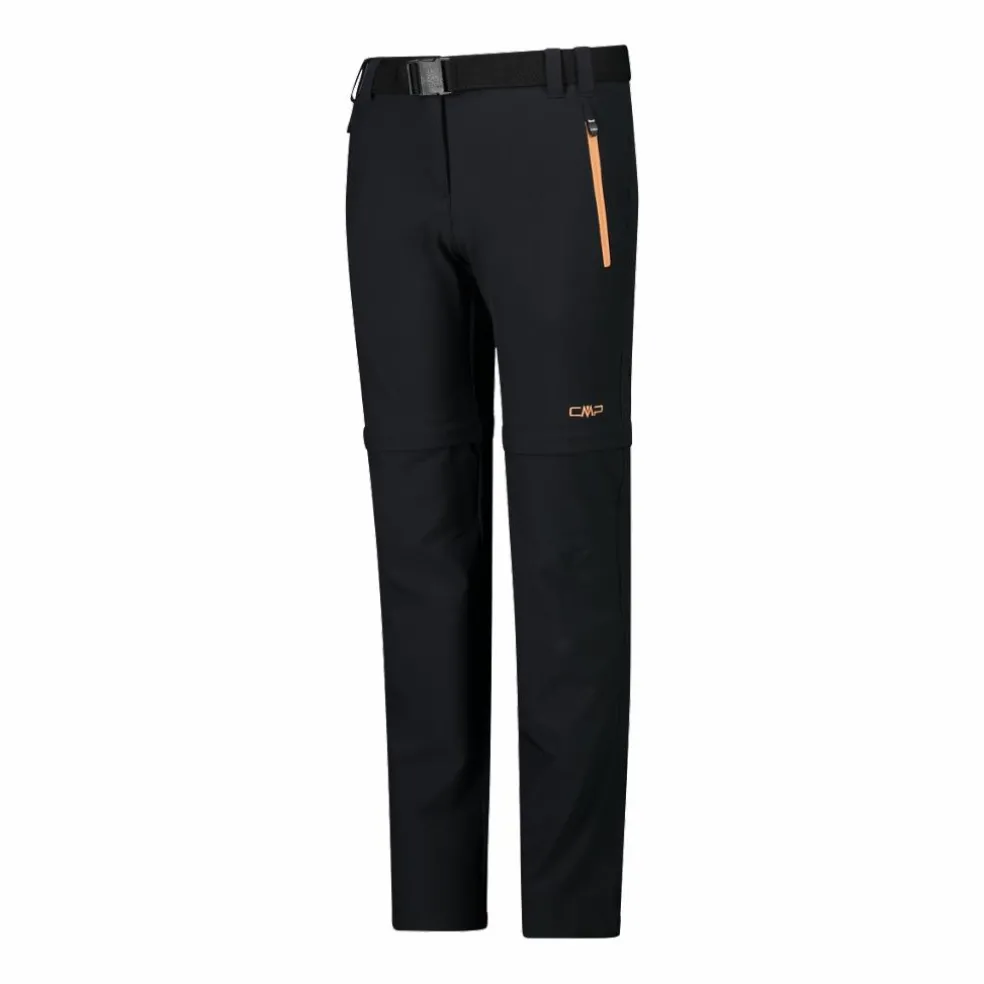 Pantaloni da bambina zip-off tessuto elasticizzato