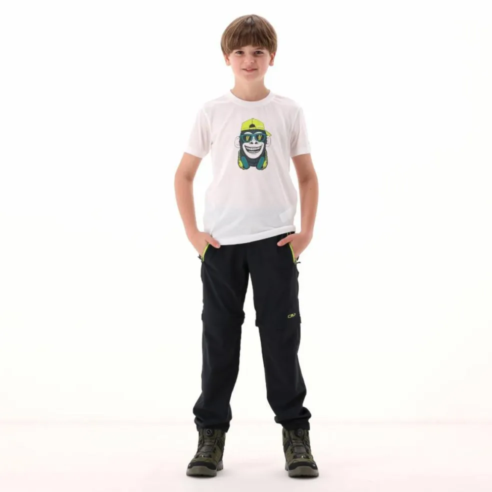 Pantaloni da bambino zip-off tessuto elasticizzato