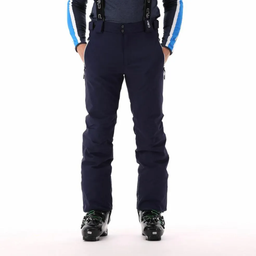 Pantaloni elasticizzati da sci tinta unita