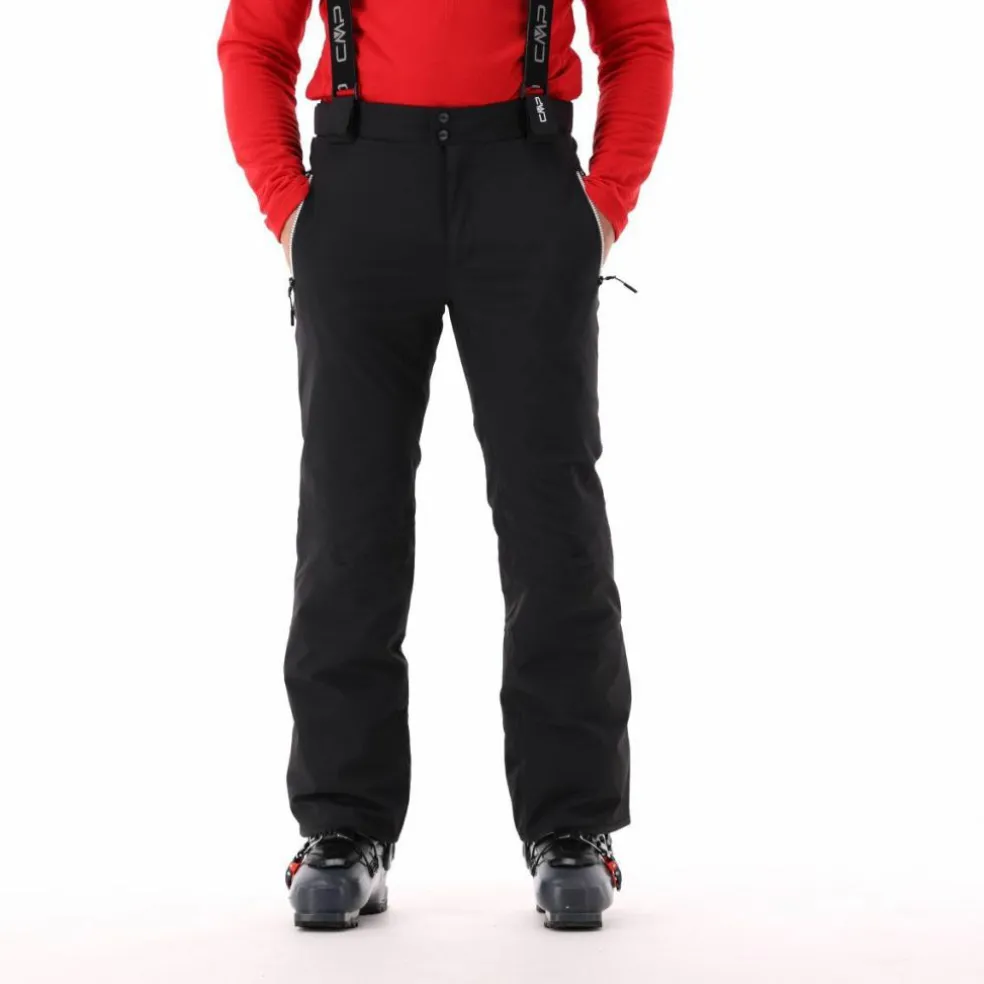 Pantaloni elasticizzati da sci tinta unita