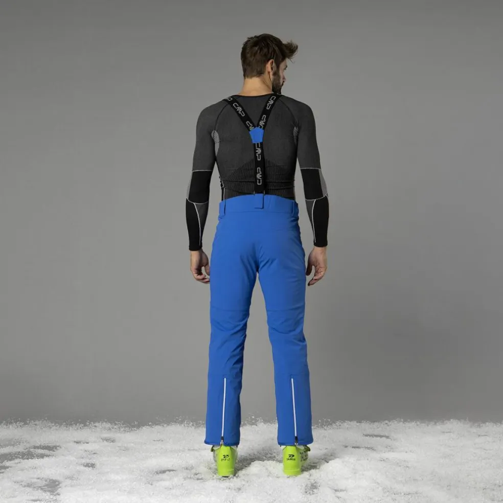 Pantaloni elasticizzati da sci tinta unita
