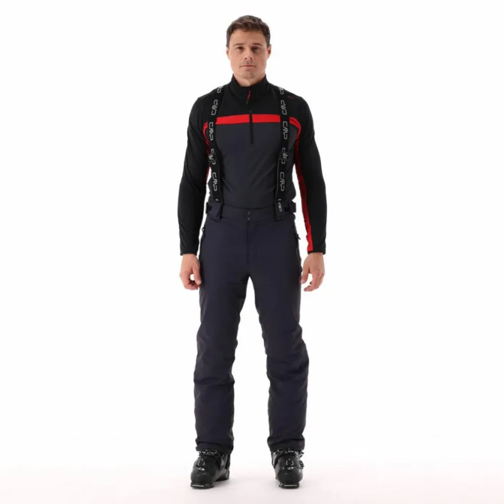 Pantaloni elasticizzati da sci tinta unita
