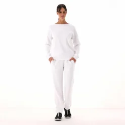 Pantaloni in Light French Terry Stretch da Donna