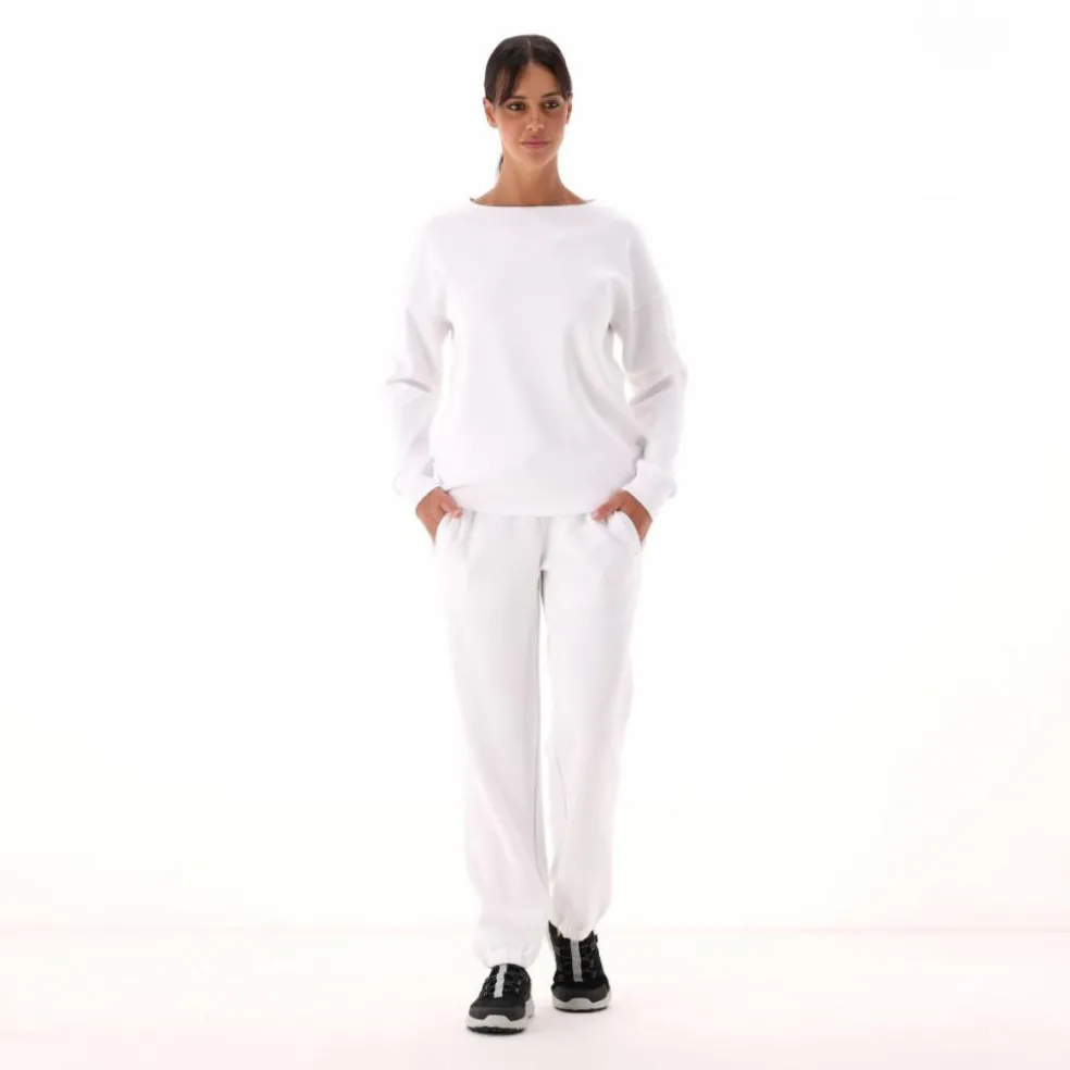 Pantaloni in Light French Terry Stretch da Donna