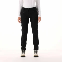 Pantaloni in softshell con cucitura frontale a vista da donna