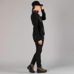 Pantaloni in softshell con cucitura frontale a vista da donna