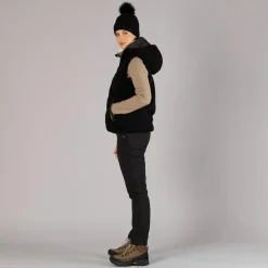 Pantaloni in softshell con cucitura frontale a vista da donna