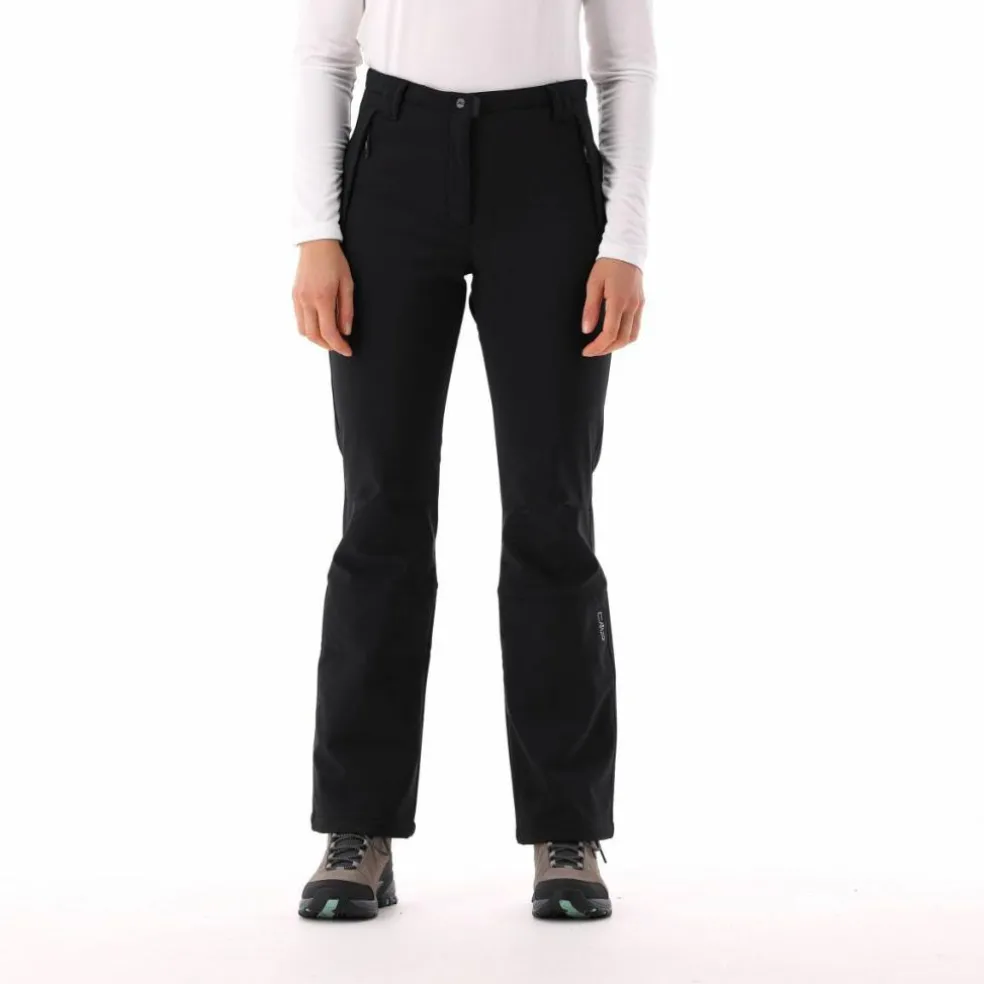 Pantaloni in softshell da donna con ghetta