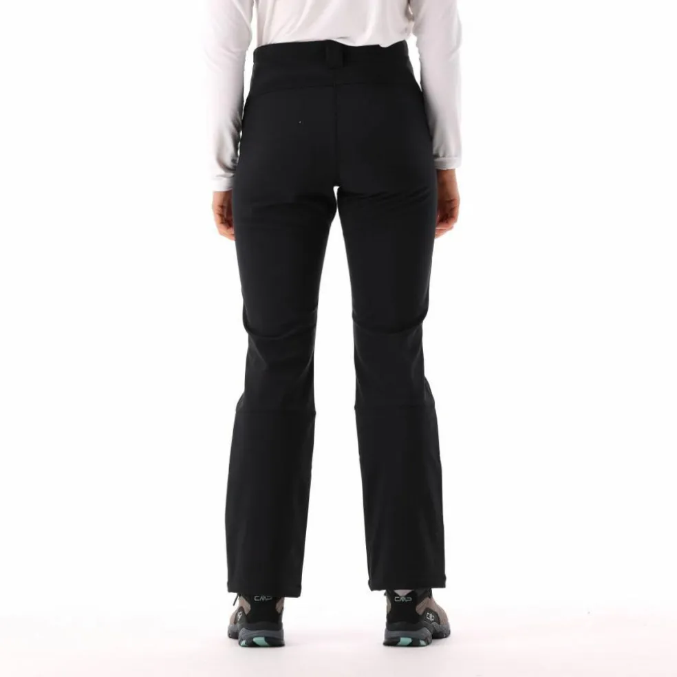 Pantaloni in softshell da donna con ghetta