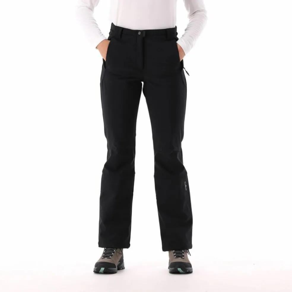 Pantaloni in softshell da donna con ghetta