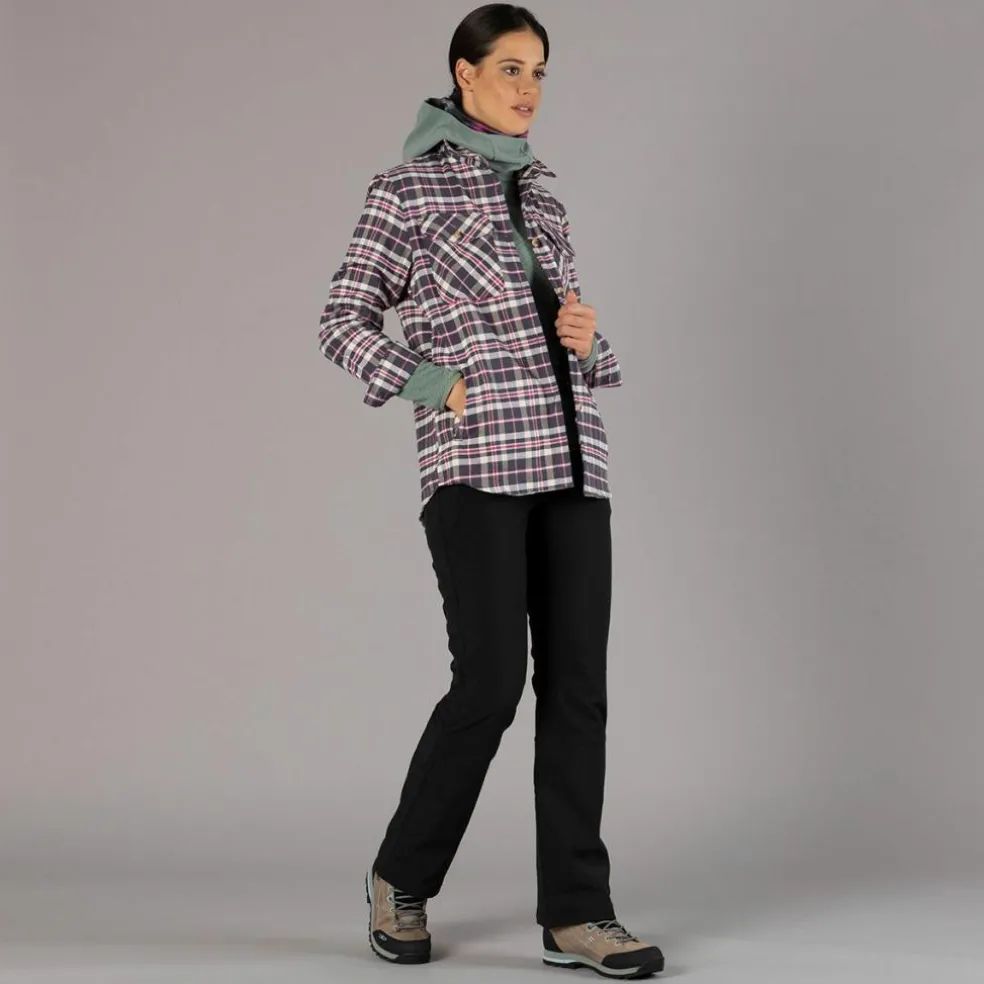 Pantaloni in softshell da donna con ghetta