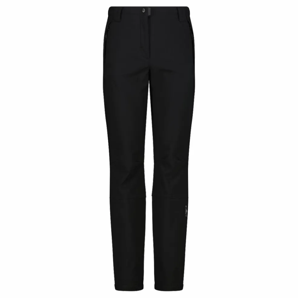 Pantaloni in softshell da donna con ghetta