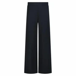 Pantaloni lunghi da donna a gamba larga con finitura in modal satinato