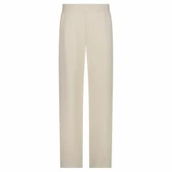 Pantaloni lunghi da donna a gamba larga con finitura in modal satinato
