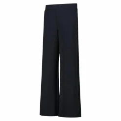 Pantaloni lunghi da donna a gamba larga con finitura in modal satinato