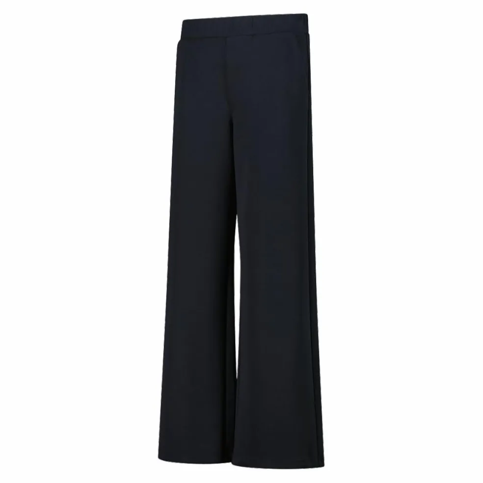 Pantaloni lunghi da donna a gamba larga con finitura in modal satinato