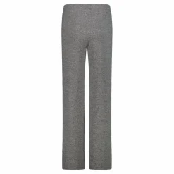 Pantaloni lunghi da donna in tessuto jersey mélange