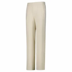 Pantaloni lunghi da donna in tessuto jersey mélange