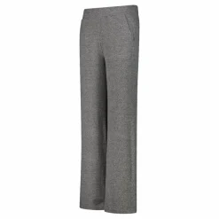 Pantaloni lunghi da donna in tessuto jersey mélange