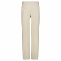 Pantaloni lunghi da donna in tessuto jersey mélange