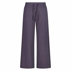 Pantaloni lunghi da donna in tessuto a maglia interlock