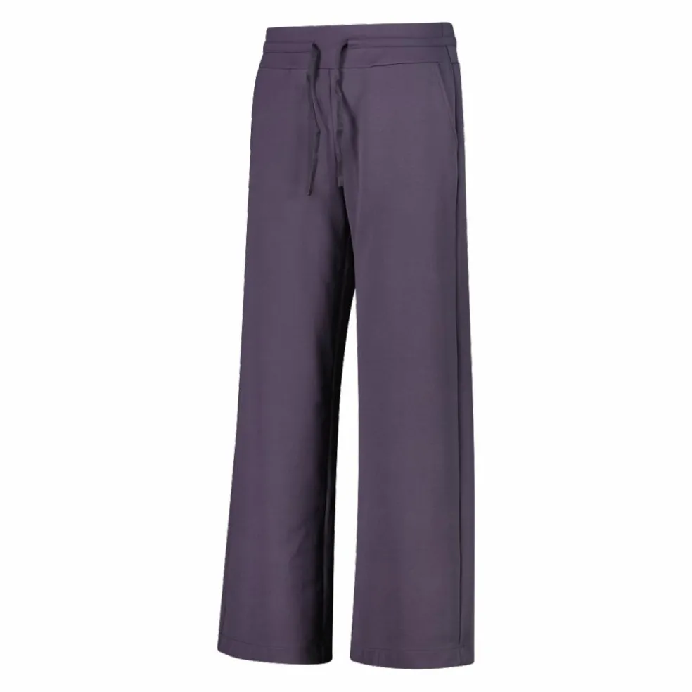Pantaloni lunghi da donna in tessuto a maglia interlock