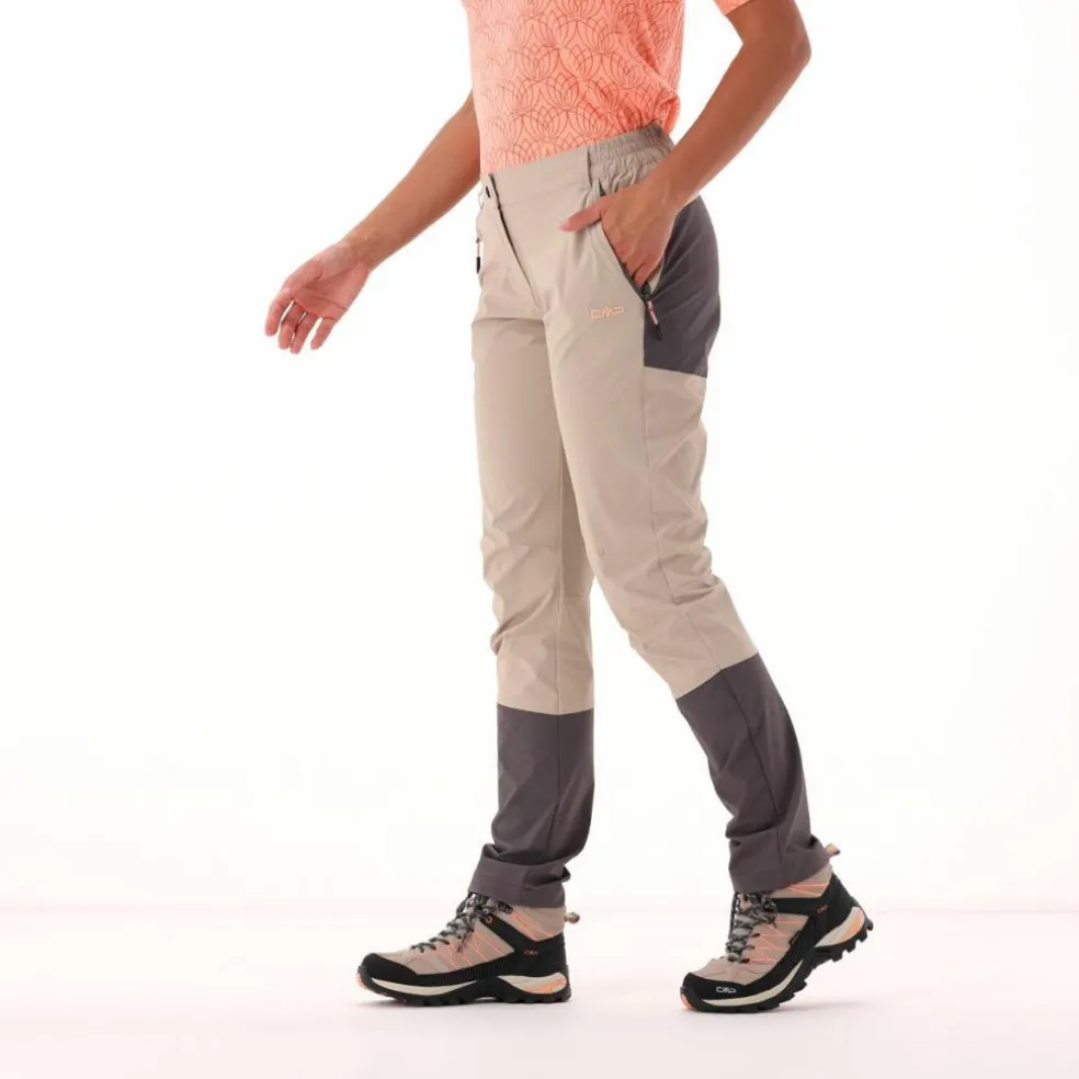 Pantaloni trekking ginocchia rinforzate da donna