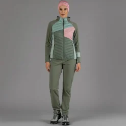 Pantaloni trekking in poliestere traspirante da donna