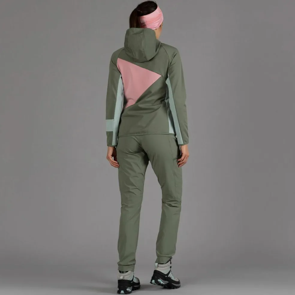 Pantaloni trekking in poliestere traspirante da donna