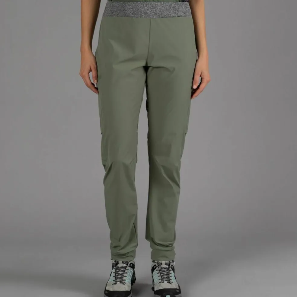 Pantaloni trekking in poliestere traspirante da donna