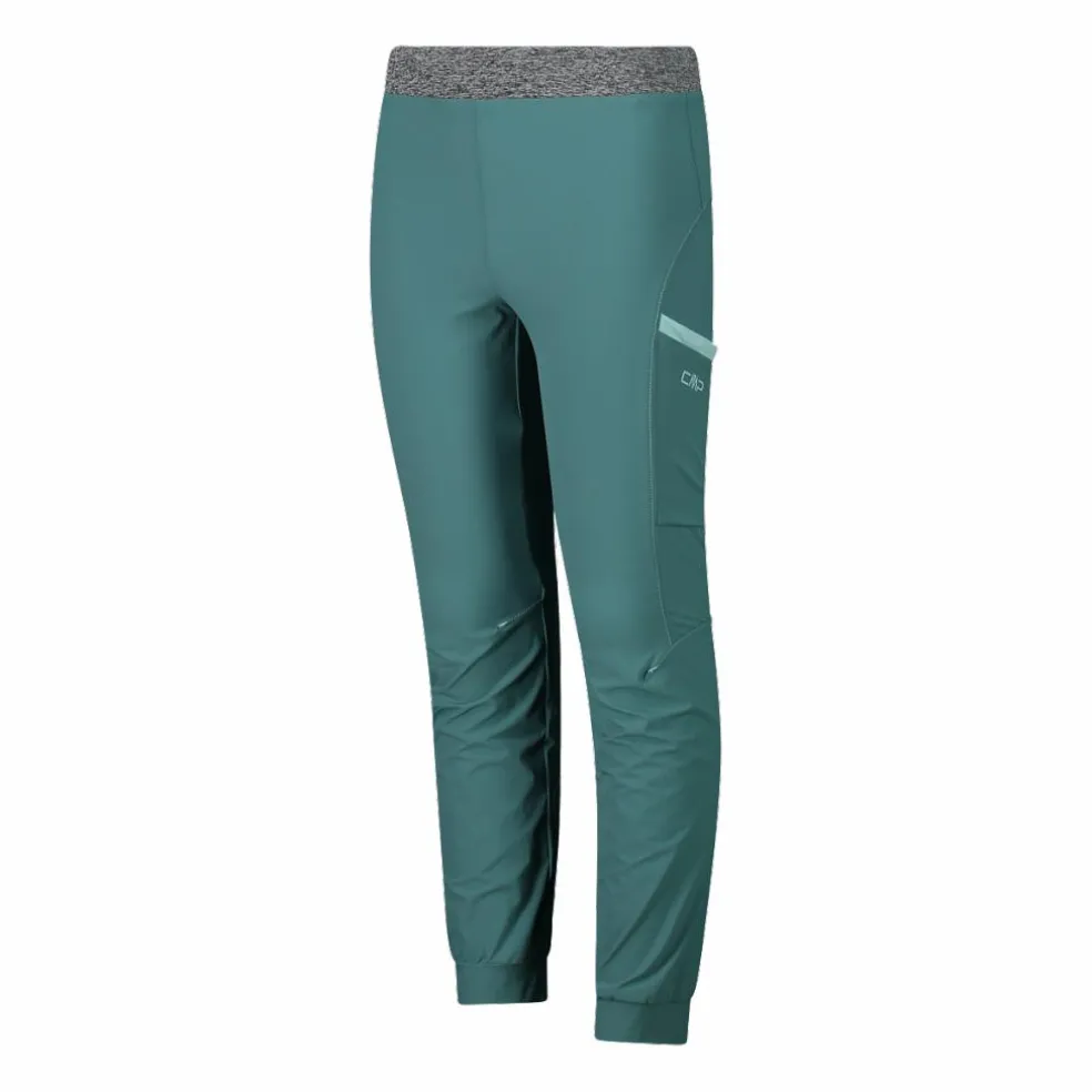 Pantaloni trekking in poliestere leggero stretch da bambina