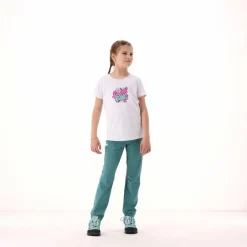Pantaloni trekking in poliestere leggero stretch da bambina