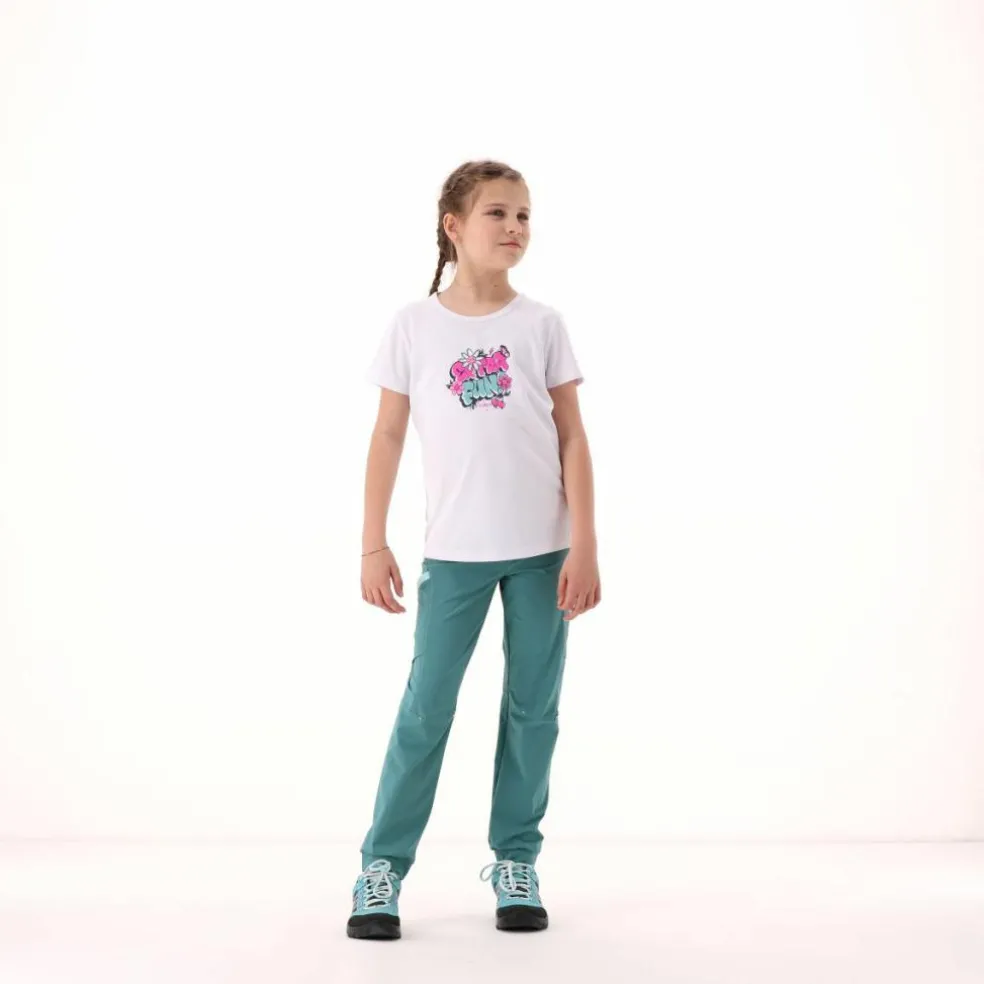Pantaloni trekking in poliestere leggero stretch da bambina