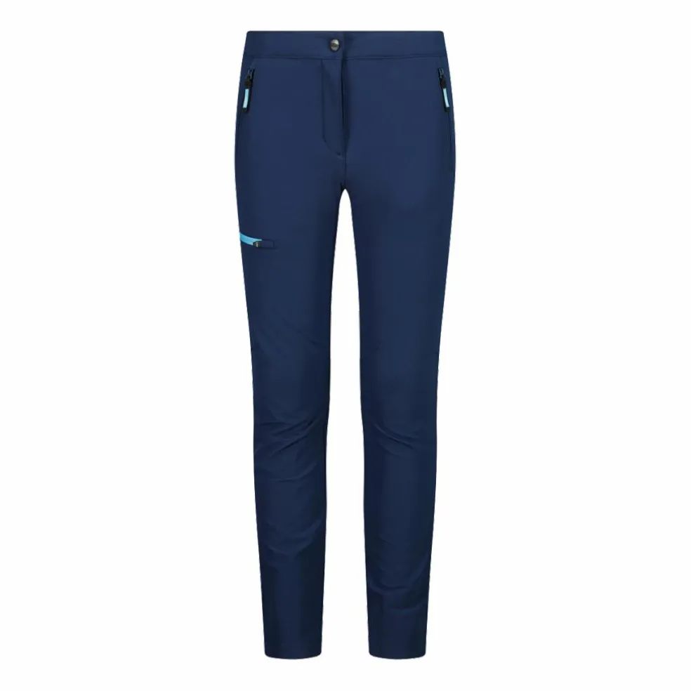 Pantaloni trekking in poliestere elasticizzato da bambina