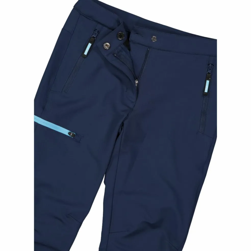 Pantaloni trekking in poliestere elasticizzato da bambina