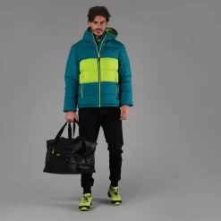 Pantaloni tuta da uomo in tessuto elasticizzato con polsino