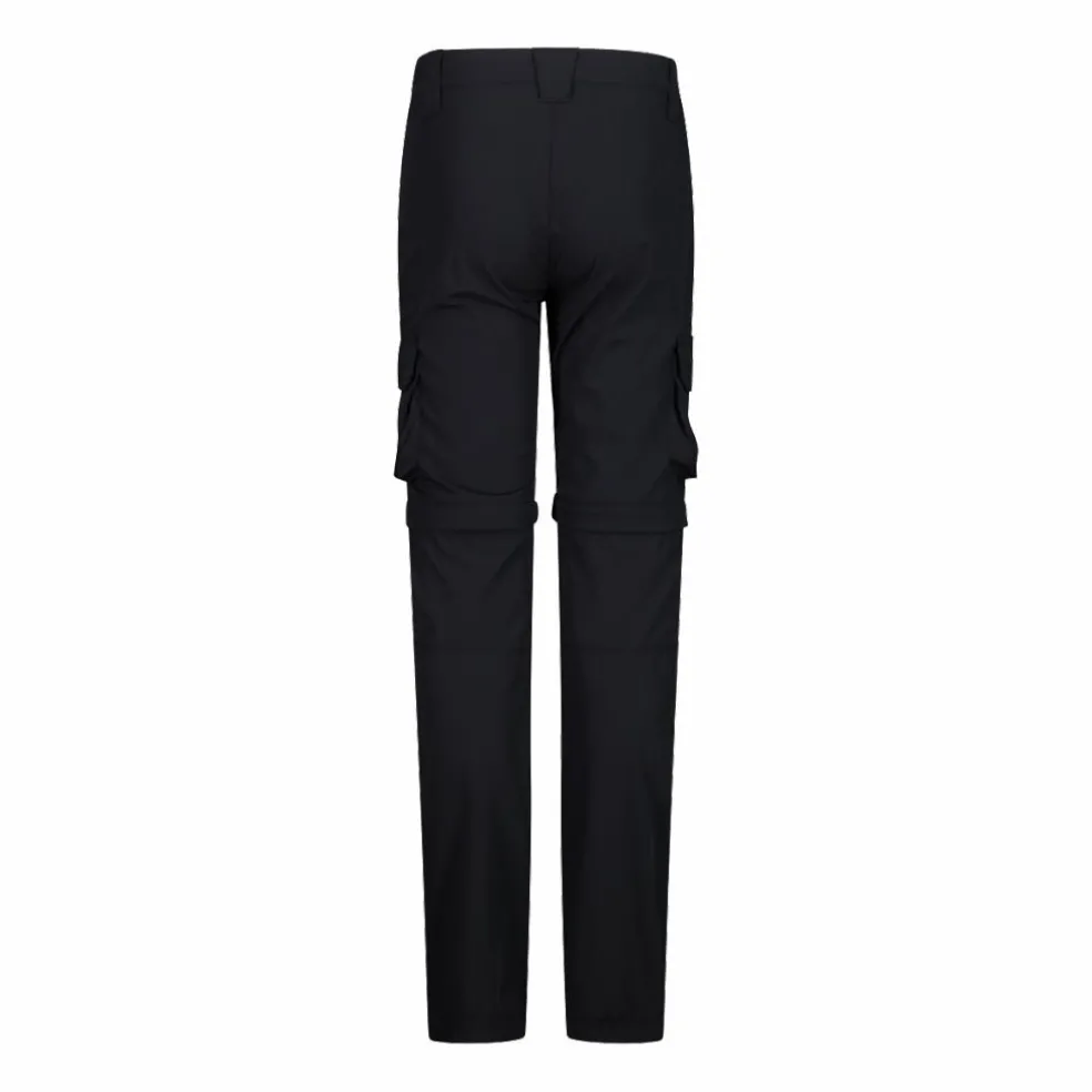 Pantaloni zip off cargo con tasconi laterali stretch da bambino