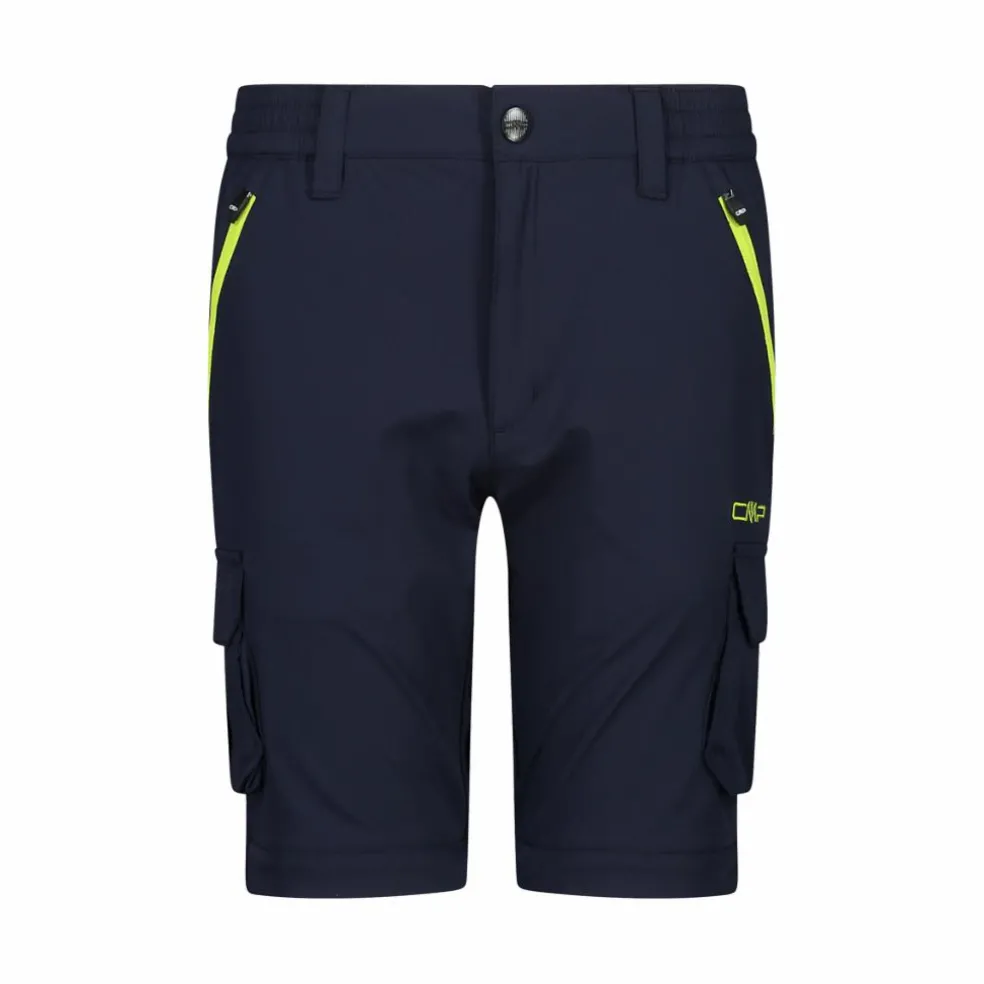Pantaloni zip off cargo con tasconi laterali stretch da bambino