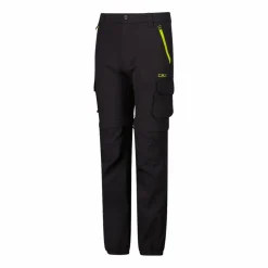 Pantaloni zip off cargo con tasconi laterali stretch da bambino