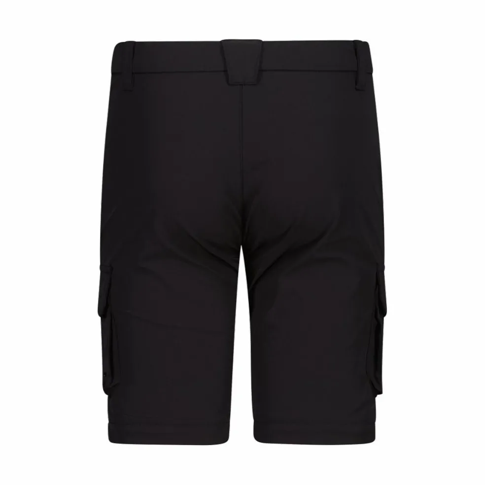 Pantaloni zip off cargo con tasconi laterali stretch da bambino