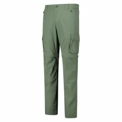 Pantaloni zip off con tasconi laterali stretch da uomo
