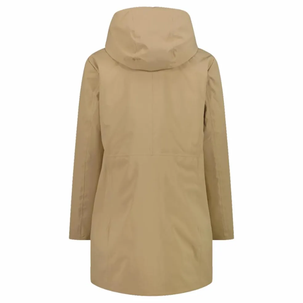Parka da donna double face con cappuccio