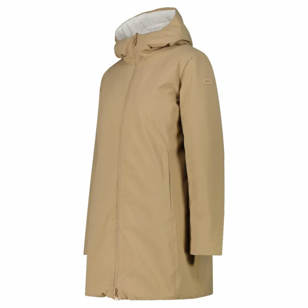Parka da donna double face con cappuccio
