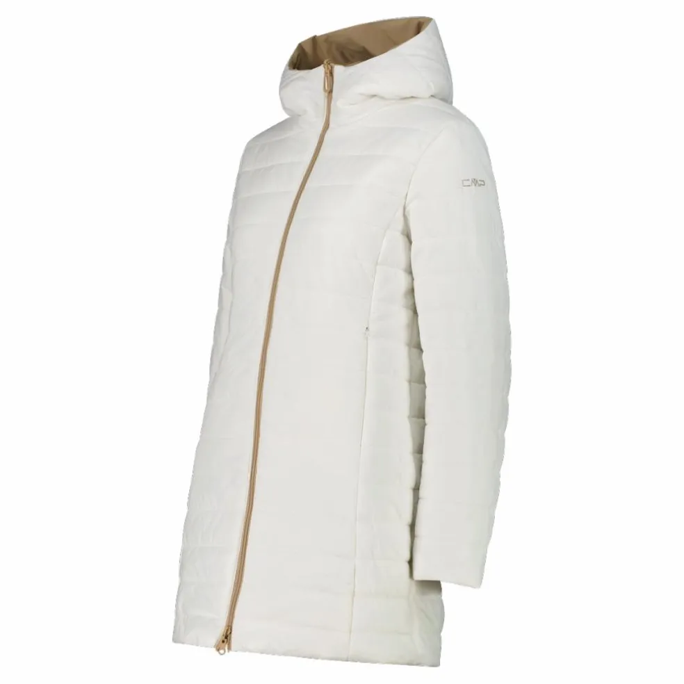 Parka da donna double face con cappuccio