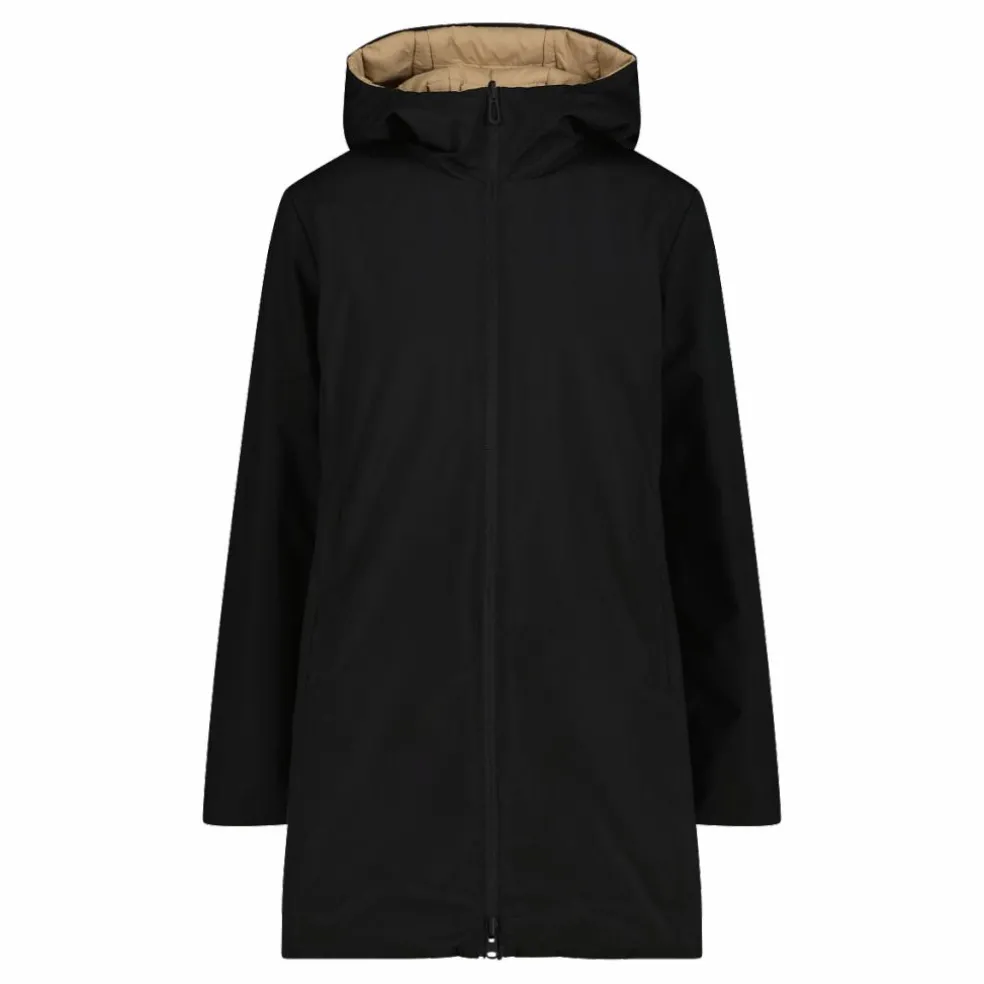 Parka da donna double face con cappuccio